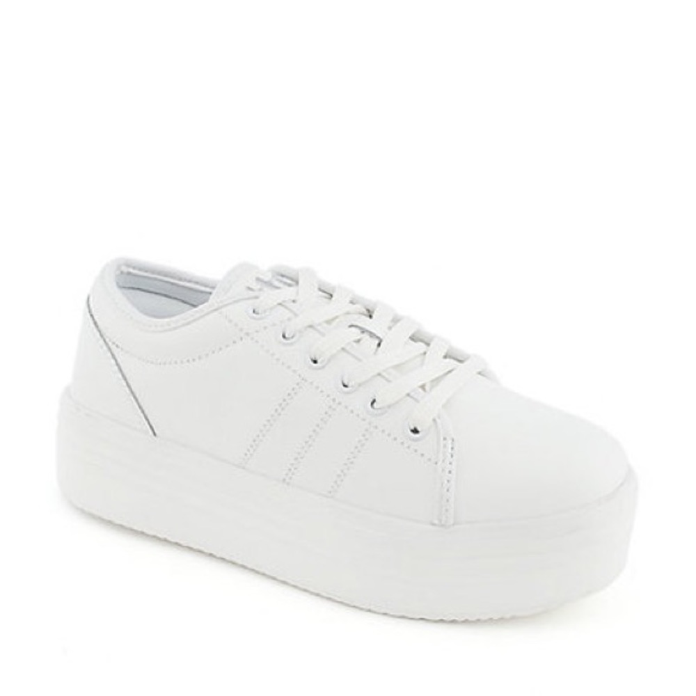White platform sneakers